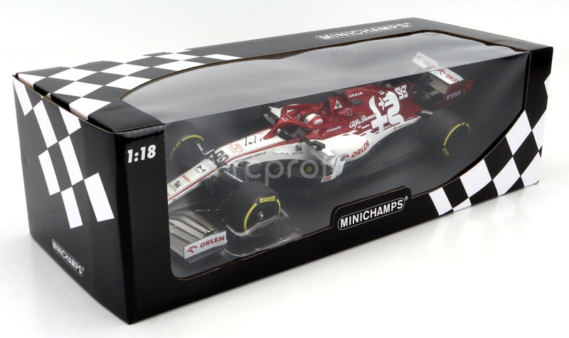 Minichamps Alfa romeo F1  C39 Team Racing Orlen N 99 Austrian Gp 2020 Antonio Giovinazzi 1:18 Bílá Červená Met