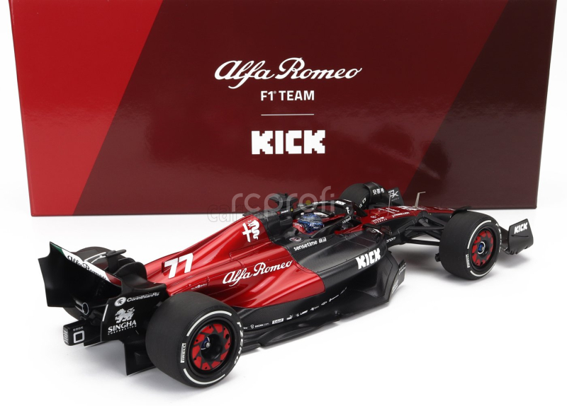 Minichamps Alfa romeo F1  C43 Team Stake N 77 Australian Gp 2023 Valtteri Bottas 1:18 Černá Červená