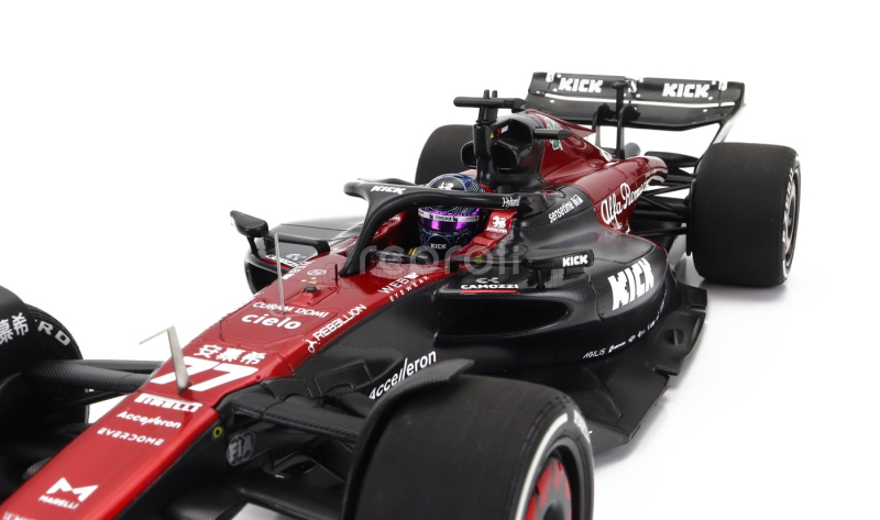Minichamps Alfa romeo F1  C43 Team Stake N 77 Australian Gp 2023 Valtteri Bottas 1:18 Černá Červená