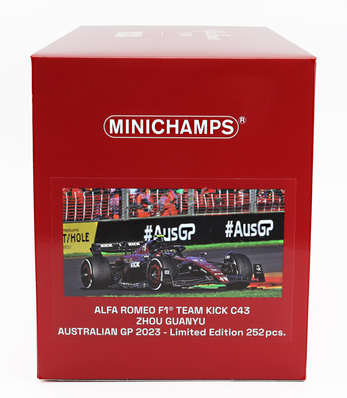 Minichamps Alfa romeo F1  C43 Team Stake N 77 Season 2023 Valtteri Bottas 1:18 Černá Červená