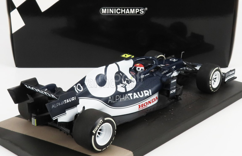 Minichamps Alpha tauri F1  At02 Honda Ra620h Team Alpha Tauri N 10 3rd Azerbaijan Gp 2021 Pierre Gasly 1:18 Bílá Modrá
