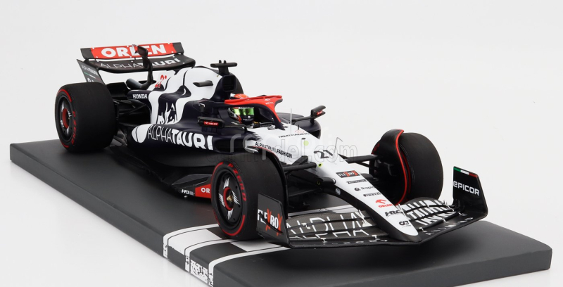 Minichamps Alpha tauri F1  At04 Team Alpha Tauri N 21 Season 2023 Nyck De Vries 1:18 Modrá Bílá