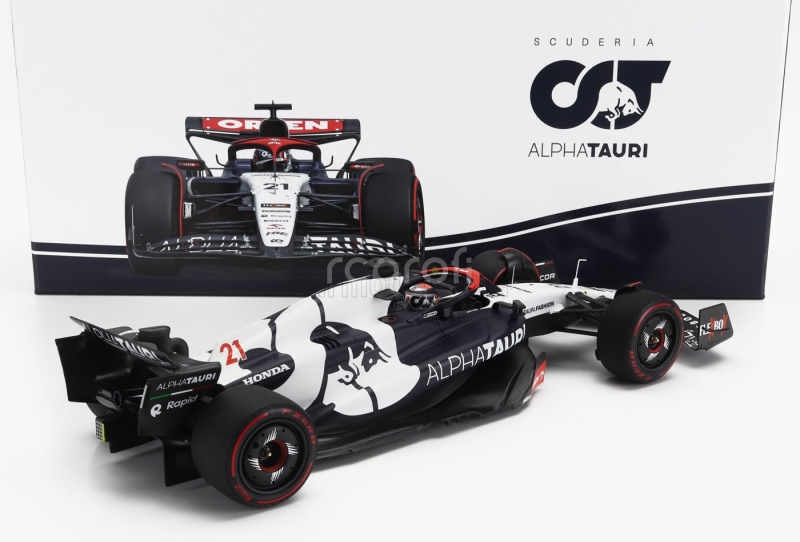 Minichamps Alpha tauri F1  At04 Team Alpha Tauri N 21 Silverstone British Gp 2023 Nyck De Vries 1:18 Modrá Bílá