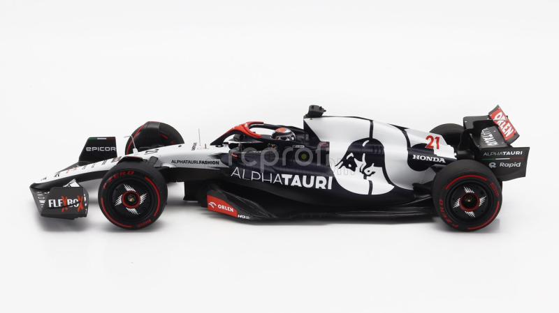 Minichamps Alpha tauri F1  At04 Team Alpha Tauri N 21 Silverstone British Gp 2023 Nyck De Vries 1:18 Modrá Bílá
