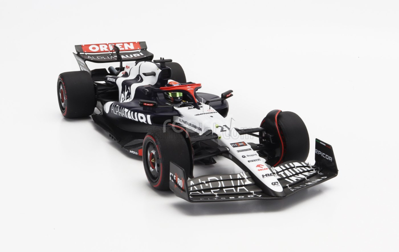 Minichamps Alpha tauri F1  At04 Team Alpha Tauri N 21 Silverstone British Gp 2023 Nyck De Vries 1:18 Modrá Bílá