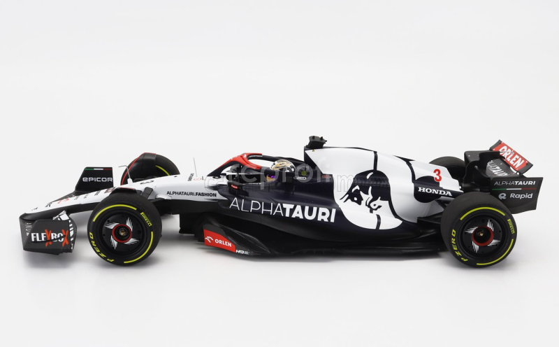 Minichamps Alpha tauri F1  At04 Team Alpha Tauri N 3 Hungarian Gp With Pit Board 2023 Daniel Ricciardo 1:18 Modrá Bílá