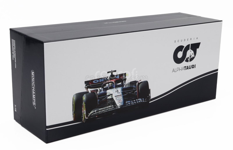 Minichamps Alpha tauri F1  At04 Team Alpha Tauri N 3 Hungarian Gp With Pit Board 2023 Daniel Ricciardo 1:18 Modrá Bílá