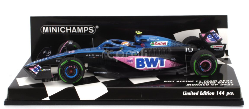 Minichamps Alpine F1  A523 Team Bwt Alpine N 10 Monaco Gp 2023 Pierre Gasly 1:43 Modrá Růžová