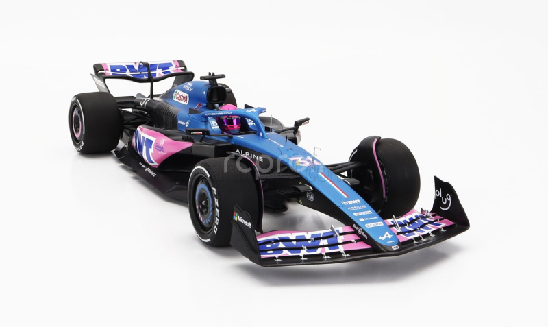 Minichamps Alpine F1  A523 Team Bwt Alpine N 31 9th Miami Gp With Pit Board 2023 Esteban Ocon 1:18 Modrá Černá Růžová