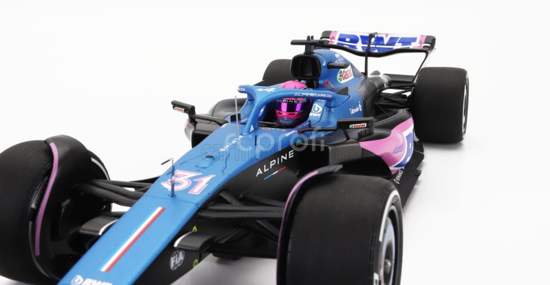 Minichamps Alpine F1  A523 Team Bwt Alpine N 31 9th Miami Gp With Pit Board 2023 Esteban Ocon 1:18 Modrá Černá Růžová