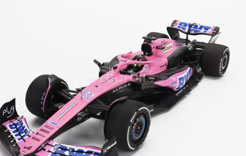 Minichamps Alpine F1  A523 Team Bwt Alpine N 31 Bahrain Gp 2023 Esteban Ocon 1:18 Růžová Modrá Černá