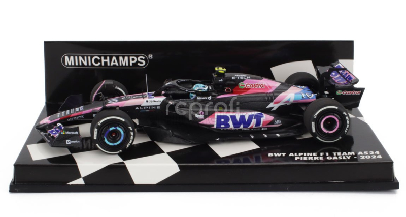 Minichamps Alpine F1  A524 Team Bwt Alpine N 10 Season 2024 Pierre Gasly 1:43 Černá Modrá Růžová