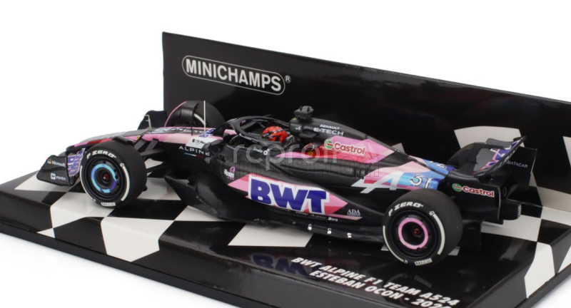 Minichamps Alpine F1  A524 Team Bwt Alpine N 31 Season 2024 Esteban Ocon 1:43 Černá Modrá Růžová