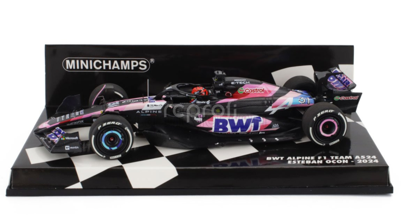 Minichamps Alpine F1  A524 Team Bwt Alpine N 31 Season 2024 Esteban Ocon 1:43 Černá Modrá Růžová