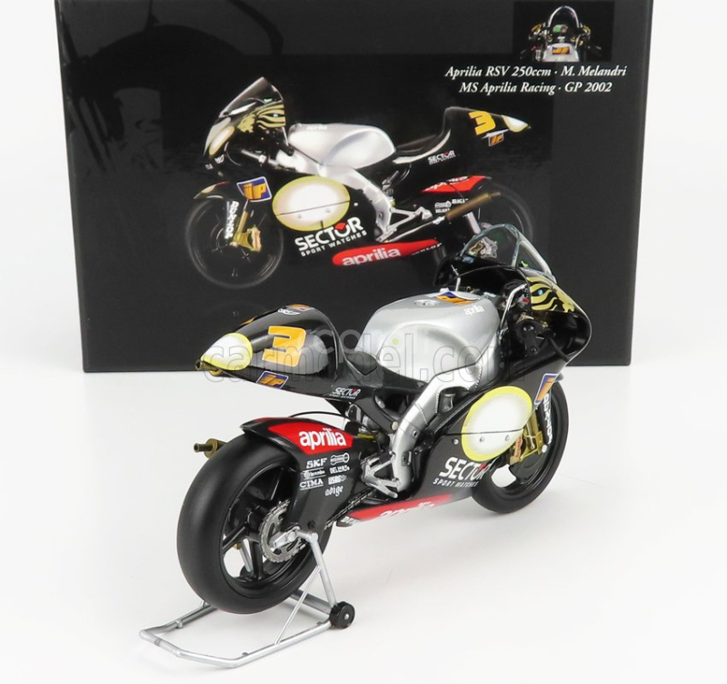 Minichamps Aprilia Rsv250 Ms N 3 250cc 2002 World Champion Marco Melandri 1:12 Černá Červená