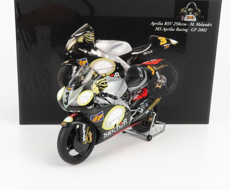 Minichamps Aprilia Rsv250 Ms N 3 250cc 2002 World Champion Marco Melandri 1:12 Černá Červená
