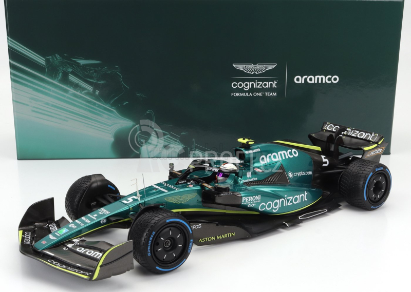Minichamps Aston martin F1 Amr22 Team Aramco Cognizart N 5 1:18, zelenočerná