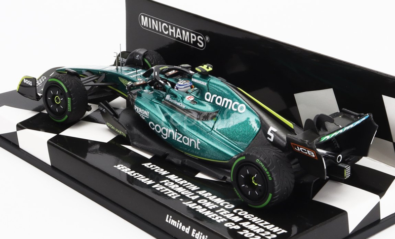Minichamps Aston martin F1 Amr22 Team Aramco Cognizart N 5 Japan Gp 2022 Sebastian Vettel 1:43 Zelená Černá