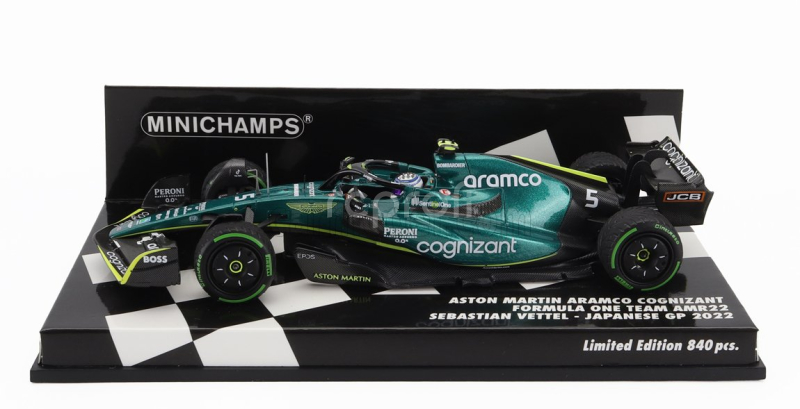 Minichamps Aston martin F1 Amr22 Team Aramco Cognizart N 5 Japan Gp 2022 Sebastian Vettel 1:43 Zelená Černá