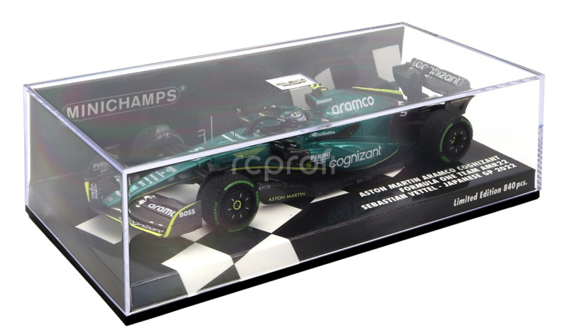 Minichamps Aston martin F1 Amr22 Team Aramco Cognizart N 5 Japan Gp 2022 Sebastian Vettel 1:43 Zelená Černá