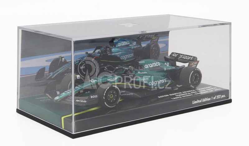 Minichamps Aston martin F1 Amr23 Team Aramco Cognizant N 18 1:43, zelená