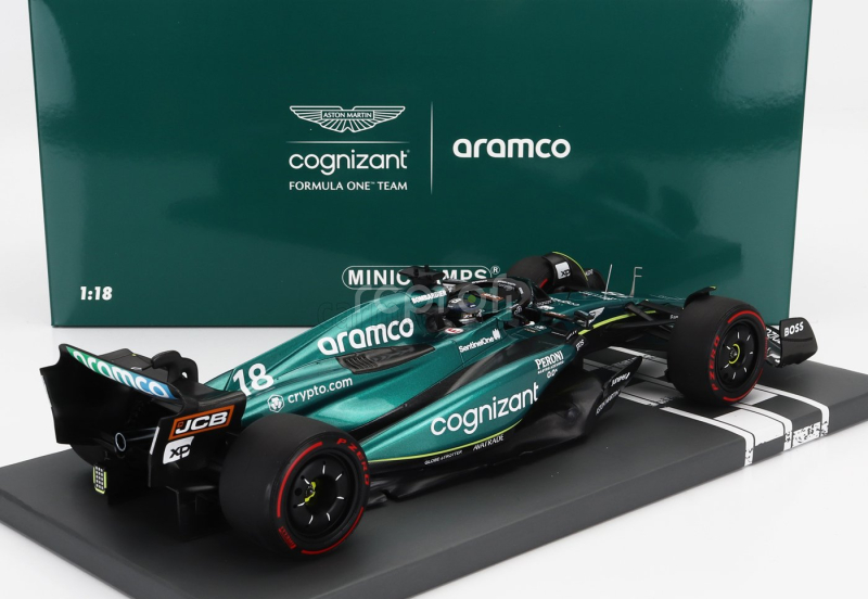 Minichamps Aston martin F1  Amr23 Team Aramco Cognizant N 18 Australian Gp 2023 Lance Stroll 1:18 Zelená