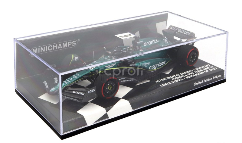 Minichamps Aston martin F1  Amr23 Team Aramco Cognizant N 18 Australian Gp 2023 Lance Stroll 1:43 Zelená