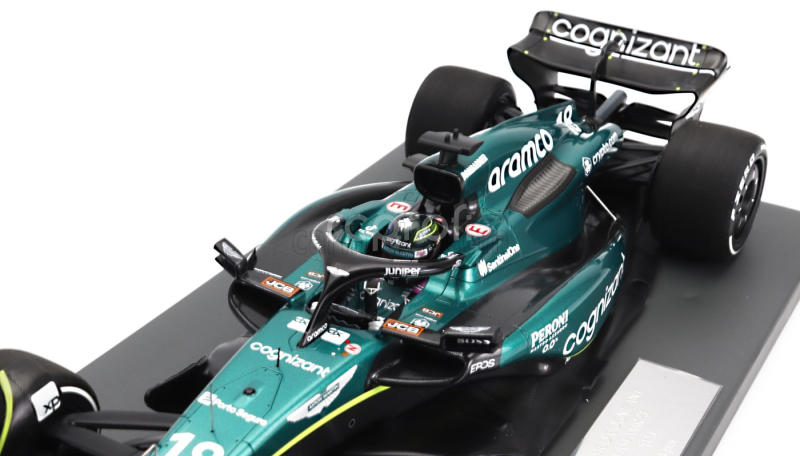 Minichamps Aston martin F1  Amr23 Team Aramco Cognizant N 18 Season 2023 Lance Stroll 1:18 Zelená