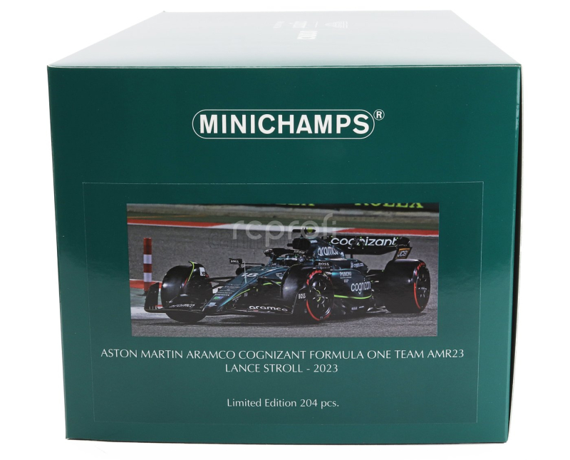 Minichamps Aston martin F1  Amr23 Team Aramco Cognizant N 18 Season 2023 Lance Stroll 1:18 Zelená