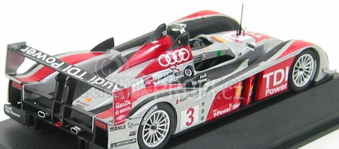 Minichamps Audi R10 Tdi N 3 4th Le Mans 2008 1:43, stříbrnočervená
