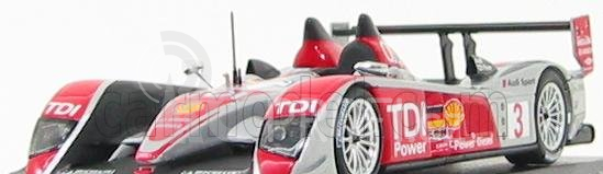 Minichamps Audi R10 Tdi N 3 4th Le Mans 2008 1:43, stříbrnočervená