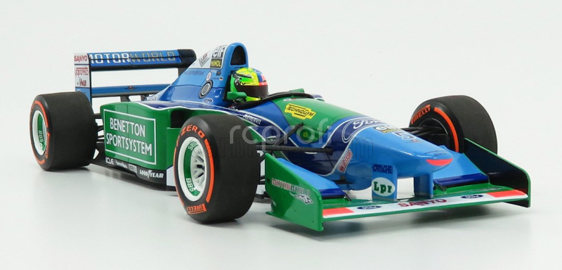 Minichamps Benetton F1  B194 Ford Mild Seven (car Of Michael Schumacher 1994 World Champion) Demonstration Run Gp Belgium Spa 2017 Mick Schumacher 1:18 Modrá Zelená