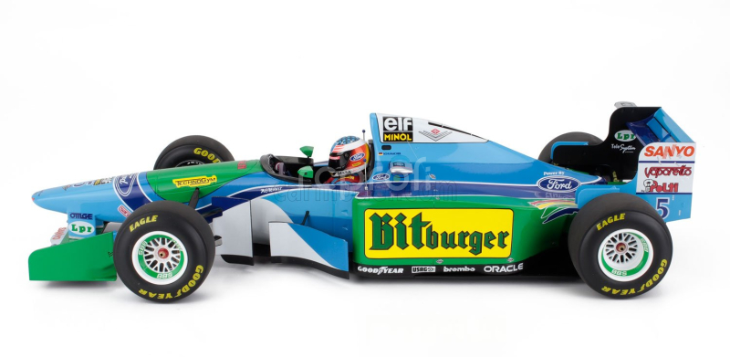Minichamps Benetton F1  B194 Ford N 5 World Champion Australian Gp 1994 Michael Schumacher - Con Vetrina - With Showcase 1:12 Modrá Zelená