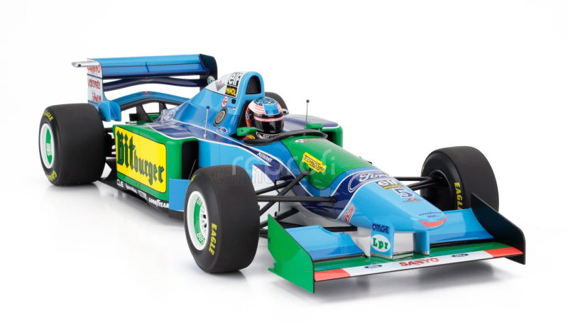 Minichamps Benetton F1  B194 Ford N 5 World Champion Australian Gp 1994 Michael Schumacher - Con Vetrina - With Showcase 1:12 Modrá Zelená