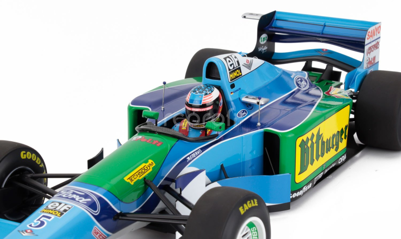 Minichamps Benetton F1  B194 Ford N 5 World Champion Australian Gp 1994 Michael Schumacher - Con Vetrina - With Showcase 1:12 Modrá Zelená