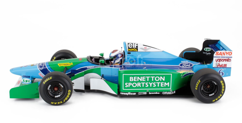 Minichamps Benetton F1  B194 Ford N 6 Australian Gp 1994 Jos Verstappen - Con Vetrina - With Showcase 1:12 Modrá Zelená