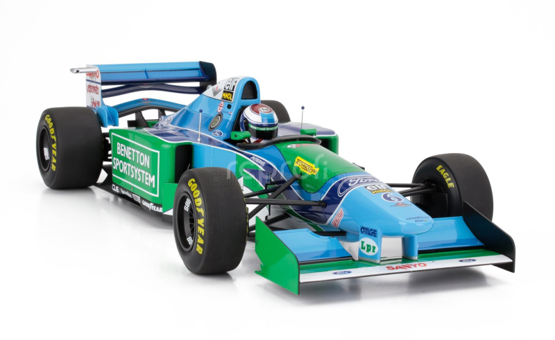 Minichamps Benetton F1  B194 Ford N 6 Australian Gp 1994 Jos Verstappen - Con Vetrina - With Showcase 1:12 Modrá Zelená