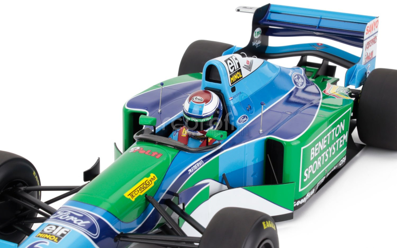 Minichamps Benetton F1  B194 Ford N 6 Australian Gp 1994 Jos Verstappen - Con Vetrina - With Showcase 1:12 Modrá Zelená