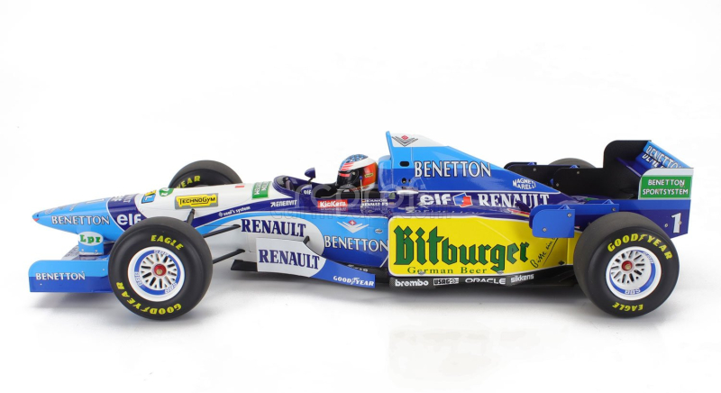 Minichamps Benetton F1  B195 Team Mild Seven Renault N 1 World Champion Winner European Gp 1995 Michael Schumacher 1:12 Modrá Žlutá
