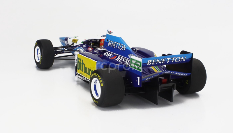 Minichamps Benetton F1  B195 Team Mild Seven Renault N 1 World Champion Winner European Gp 1995 Michael Schumacher 1:12 Modrá Žlutá
