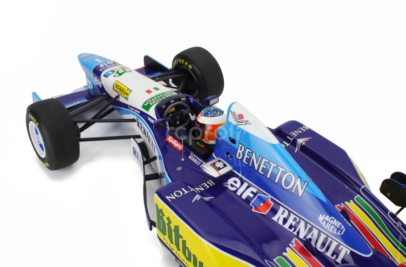 Minichamps Benetton F1  B195 Team Mild Seven Renault N 1 World Champion Winner European Gp 1995 Michael Schumacher 1:12 Modrá Žlutá