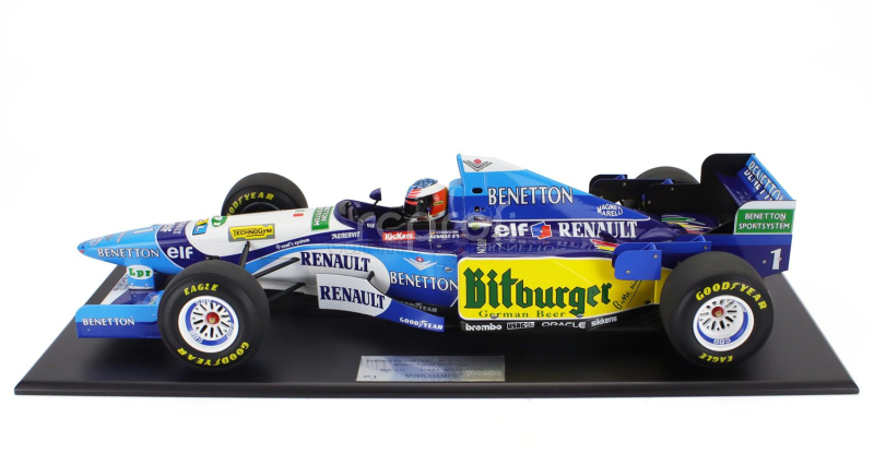 Minichamps Benetton F1  B195 Team Mild Seven Renault N 1 World Champion Winner European Gp 1995 Michael Schumacher 1:12 Modrá Žlutá
