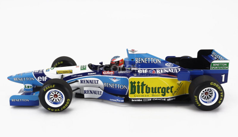 Minichamps Benetton F1 B195 Team Mild Seven Renault N 1 World Champion Winner European Gp 1995 Michael Schumacher 1:18 Modrá Žlutá