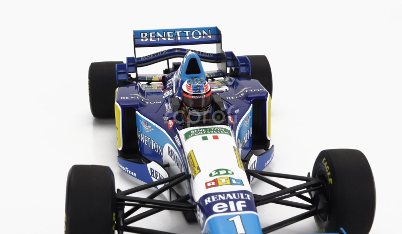 Minichamps Benetton F1 B195 Team Mild Seven Renault N 1 World Champion Winner European Gp 1995 Michael Schumacher 1:18 Modrá Žlutá