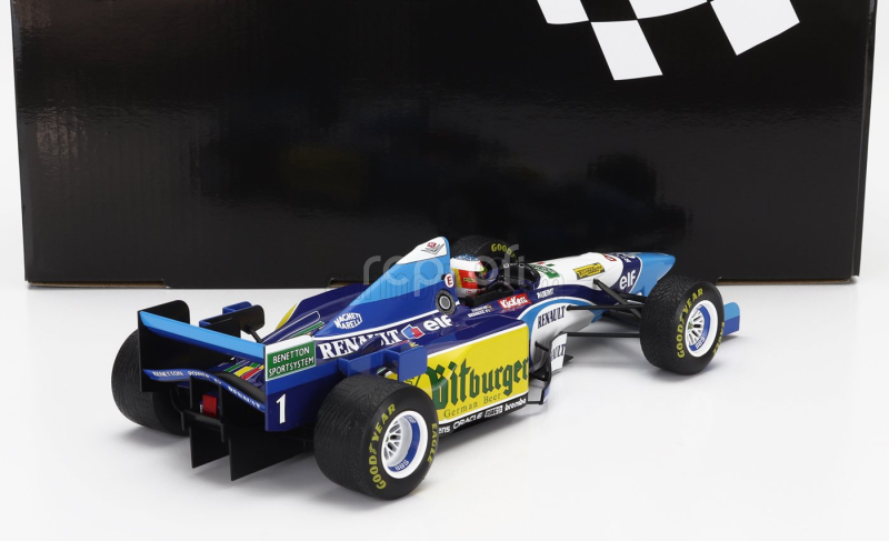 Minichamps Benetton F1 B195 Team Mild Seven Renault N 1 World Champion Winner Japan Gp With Rain Tyres Michael Schumacher 1995 1:18 Modrá Žlutá