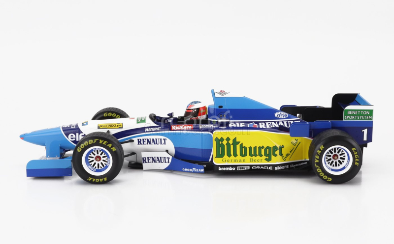 Minichamps Benetton F1 B195 Team Mild Seven Renault N 1 World Champion Winner Japan Gp With Rain Tyres Michael Schumacher 1995 1:18 Modrá Žlutá