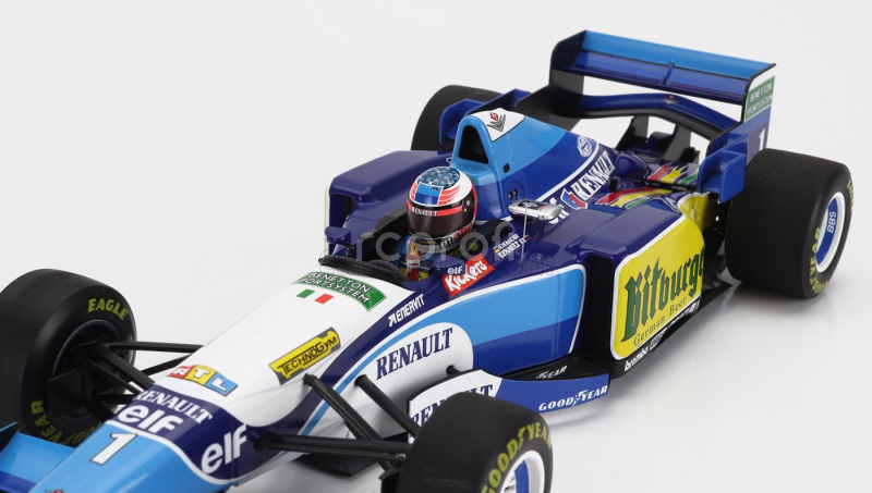 Minichamps Benetton F1  B195 Team Mild Seven Renault N 1 World Champion Winner Pacific Gp 1995 Michael Schumacher 1:18 Modrá Žlutá