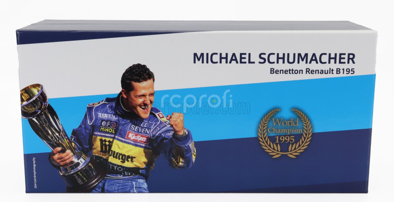 Minichamps Benetton F1  B195 Team Mild Seven Renault N 1 World Champion Winner Pacific Gp 1995 Michael Schumacher 1:18 Modrá Žlutá
