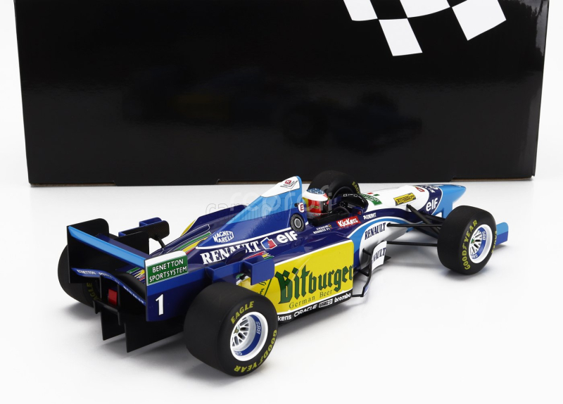 Minichamps Benetton F1  B195 Team Mild Seven Renault N 1 World Champion Winner Pacific Gp 1995 Michael Schumacher 1:18 Modrá Žlutá