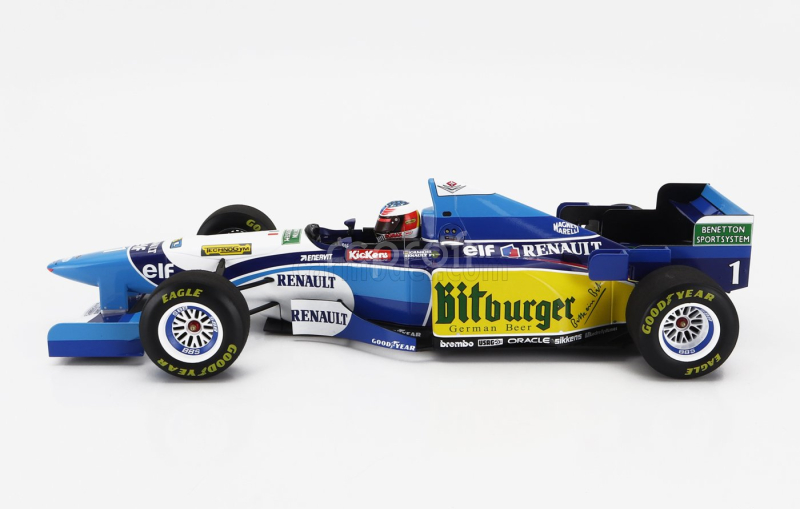 Minichamps Benetton F1  B195 Team Mild Seven Renault N 1 World Champion Winner Pacific Gp 1995 Michael Schumacher 1:18 Modrá Žlutá